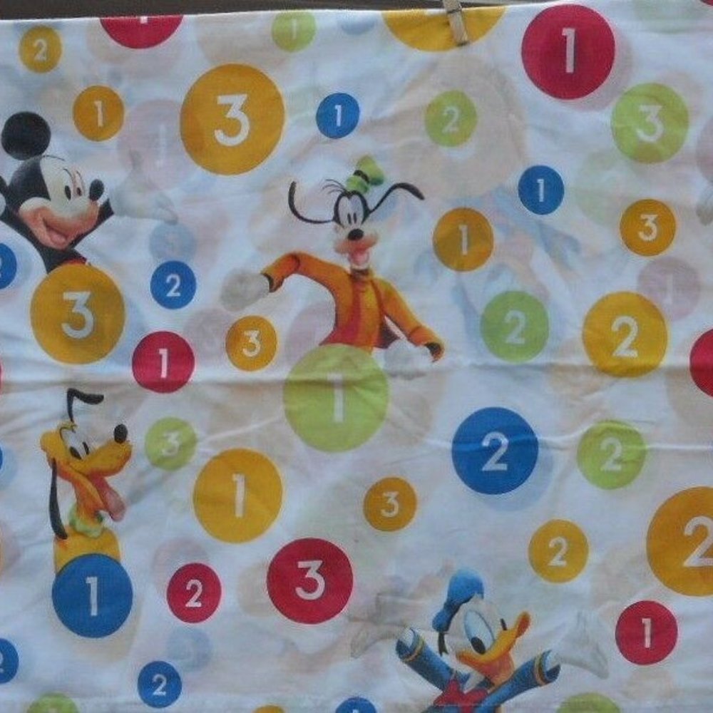 Disney Mickey Mouse Donald Duck Flat twin Sheet - Picture 2 of 5